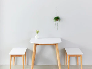 1200 White Semicircle HPL Table 3D Model