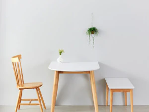 1200 White Semicircle HPL Table 3D Model