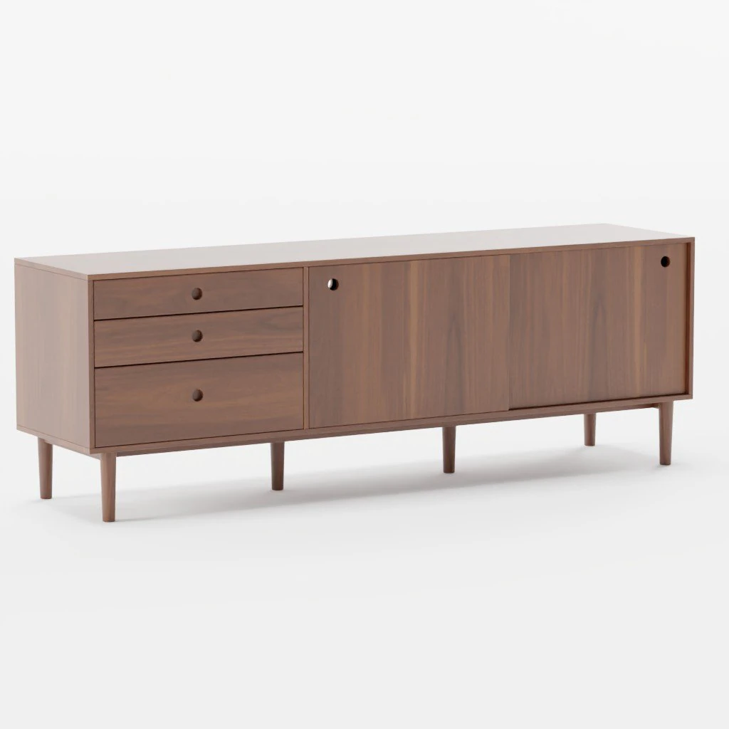 917002 Wine Bar Cabinet 3D Model .c4d .max .obj .3ds .fbx .stl .blend