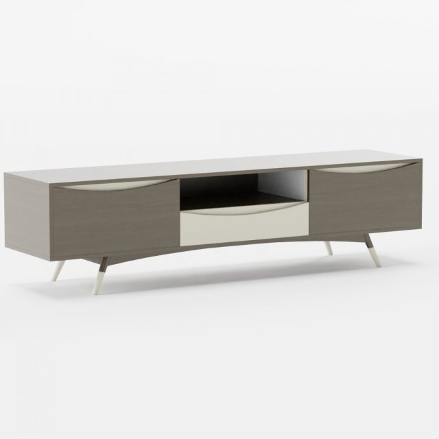 USM Haller 1X2 TV Unit 3D Model .c4d .max .obj .3ds .fbx .stl .blend 