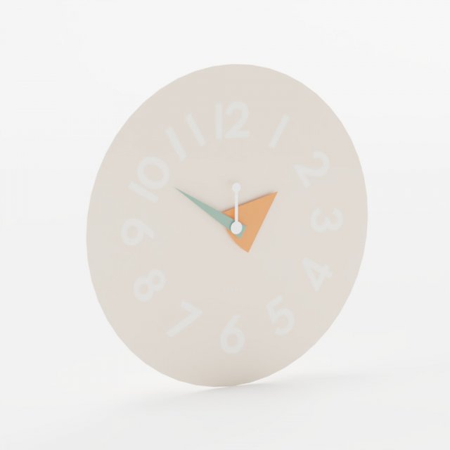 Numero Wall Clock 3D Модель .c4d .max .obj .3ds .fbx .stl .blend