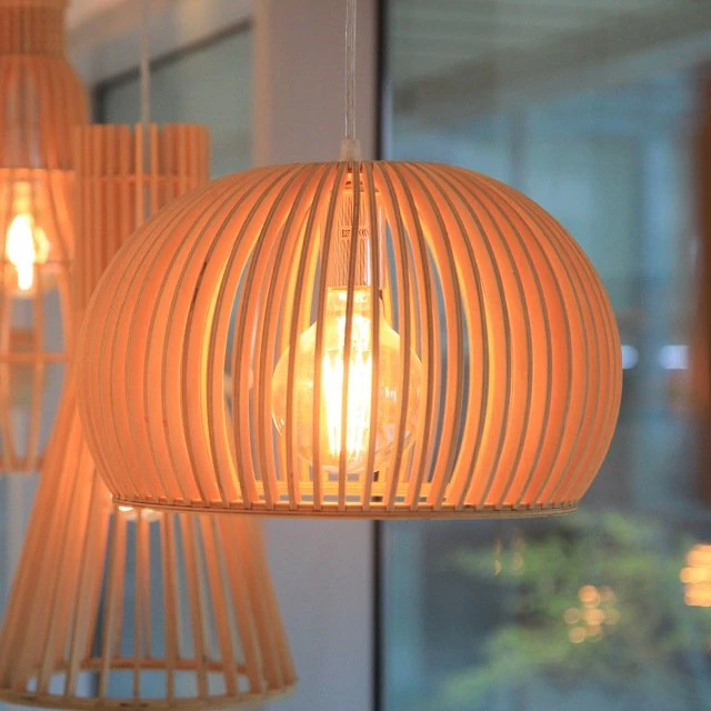 Rattan LED Wood Pendant Light 3D Model .c4d .max .obj .3ds .fbx .stl .blend 