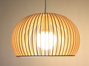Rattan LED Wood Pendant Light 3D Model