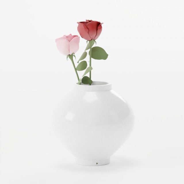 Rose Bouquet 2 3D Model .c4d .max .obj .3ds .fbx .stl .blend 