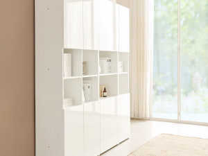 BC8922 Retro Bookshelf Cabinet 800 Modello 3D