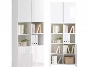 BC8922 Retro Bookshelf Cabinet 800 Modello 3D