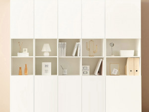 BC8922 Retro Bookshelf Cabinet 800 Modello 3D