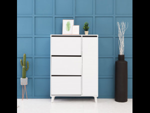 Clamshell apartment entrance shoe cabinet 900 3D Модель