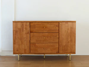 Arm&aacute;rio de madeira tipo console dourado brownie 1200 Modelo 3D