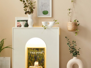 Pia Interior Fireplace LED Lighting Console 800 3D Model