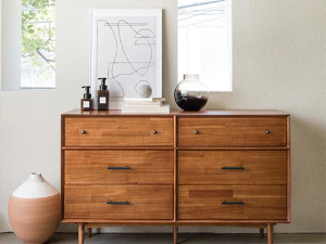 Lemari laci lebar Pika 6 kompartemen Model 3D