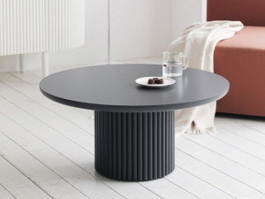 Marie round wooden sofa table 3D 모델