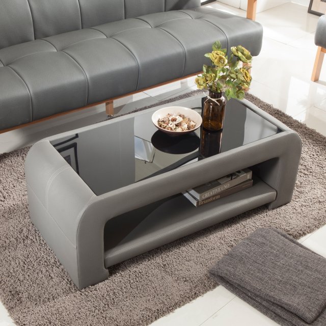 PU Leather Tempered Glass Sofa Table 3D Модель .c4d .max .obj .3ds .fbx .stl .blend 