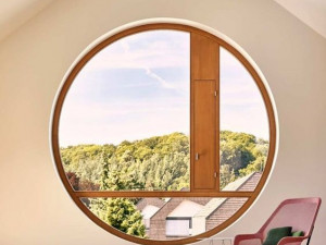 WOOD CIRCLE WINDOW 3D Model