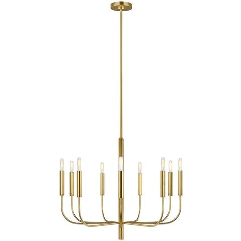 Yves Burnished Brass Chandelier 3D Model .c4d .max .obj .3ds .fbx .stl .blend 