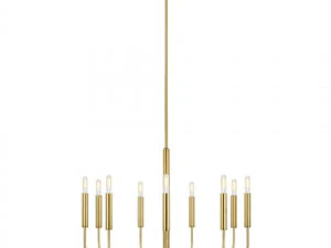 Yves gepolijste koperen kroonluchter 3D Model