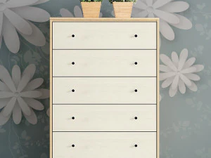 Mori 800 5-tier chest of drawers series 3D Model