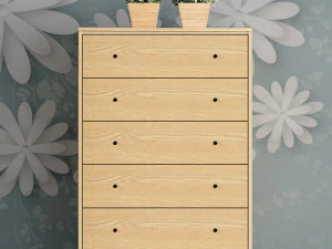 Mori 800 5-tier chest of drawers series 3D Model