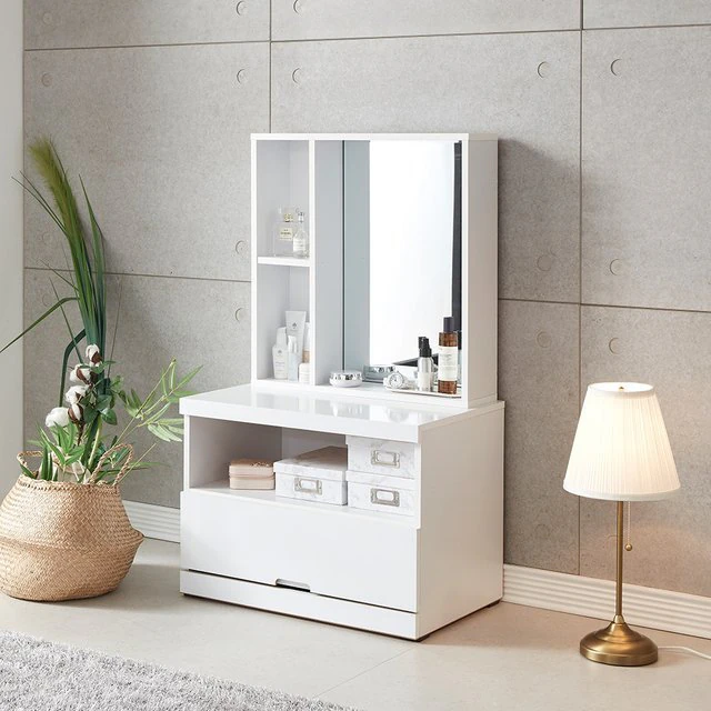 Pure 2-tier storage seated dressing table 3D Model .c4d .max .obj .3ds .fbx .stl .blend