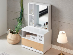 Pure 2-tier storage seated dressing table 3D Model