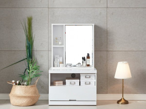Pure 2-tier storage seated dressing table 3D Model