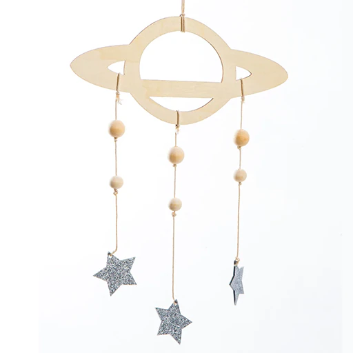 Ibang Interior Planet Wood Mobile Garland 3D Model .c4d .max .obj .3ds .fbx .stl .blend 
