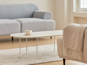 Flat Living Oval Sofa Living Room Table 1200 3D मॉडल