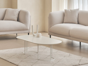 Flat Living Oval Sofa Living Room Table 1200 3D मॉडल
