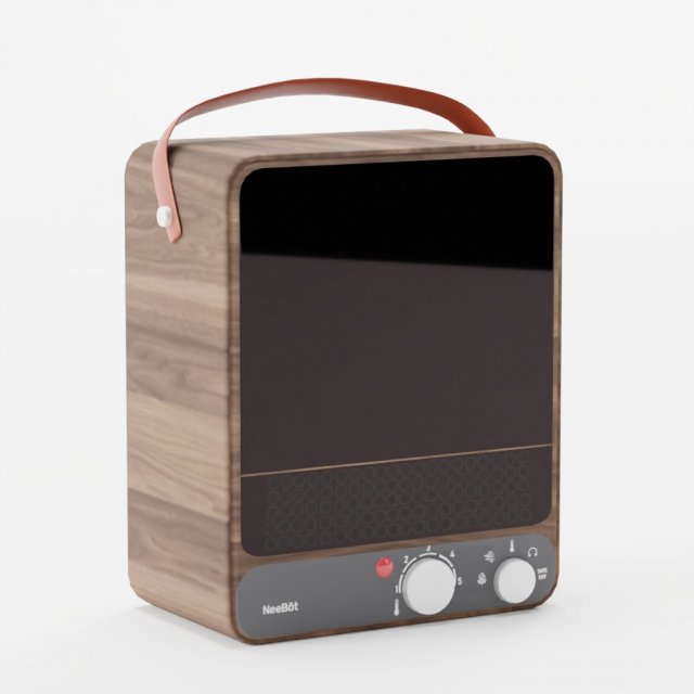 Fireplace Heater Pruna Type 3D Model .c4d .max .obj .3ds .fbx .stl .blend