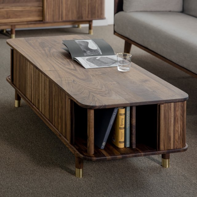 Walnut A type wooden sofa table 3D Model .c4d .max .obj .3ds .fbx .stl .blend 