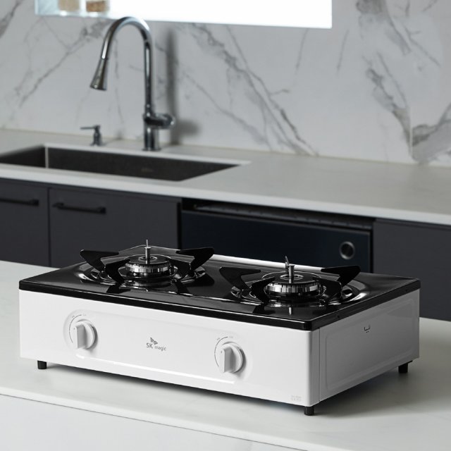 Eco 2 burner gas stove 3D 모델 .c4d .max .obj .3ds .fbx .stl .blend