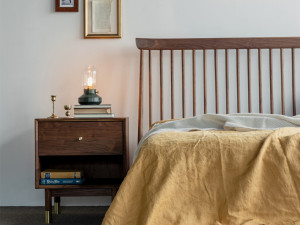 Table Solid Wood Bed Mini Chest 3D Модель
