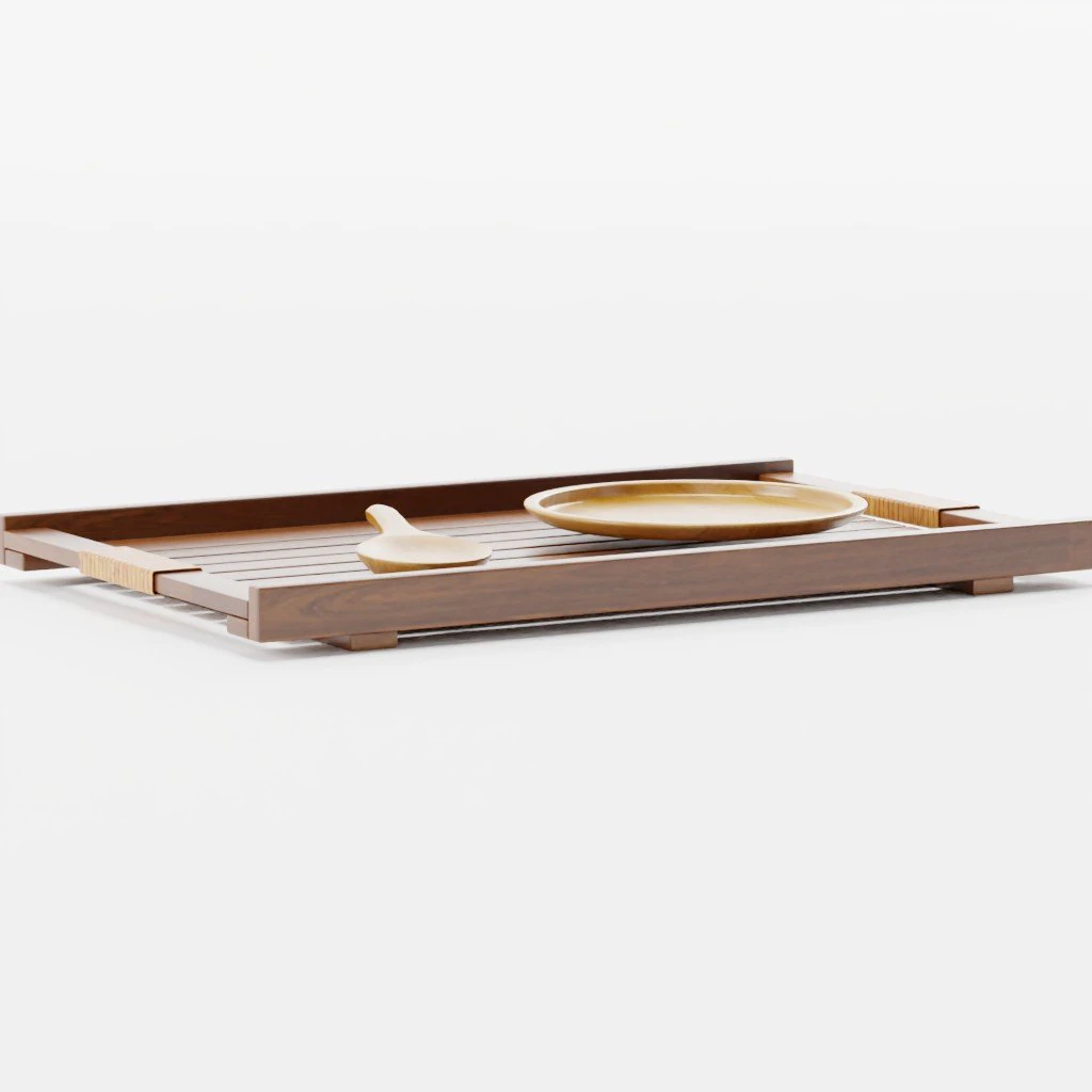 Tray set 3D Model .c4d .max .obj .3ds .fbx .stl .blend