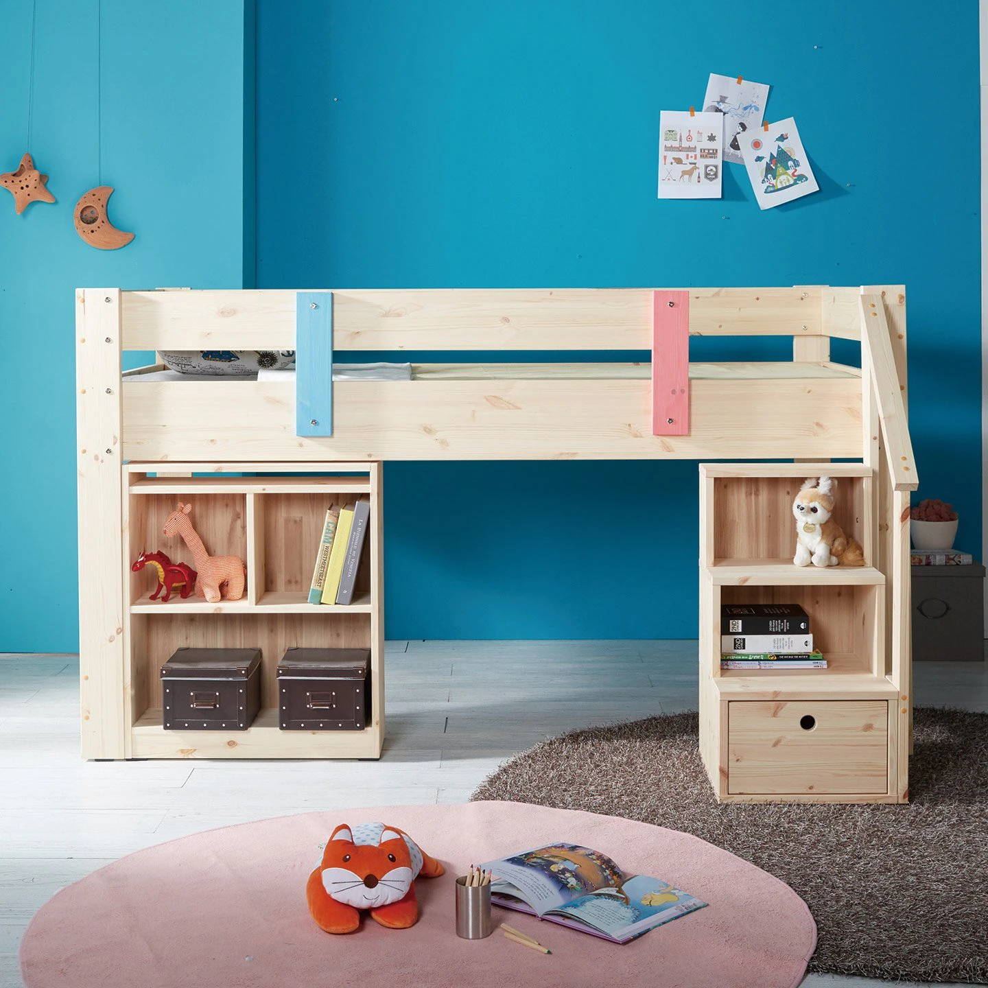 Kai pine wood bunker bed 3D Model .c4d .max .obj .3ds .fbx .stl .blend