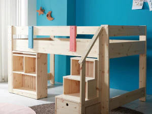 Kai pine wood bunker bed 3D Model