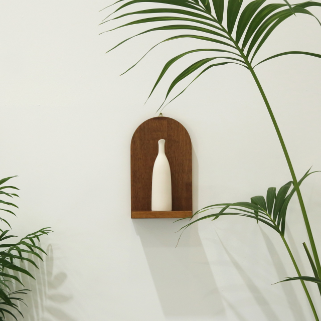 DIY Brick A Type Arched Wood Wall Shelf 3D मॉडल .c4d .max .obj .3ds .fbx .stl .blend 
