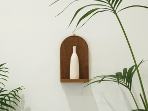 DIY Brick A Type Arched Wood Wall Shelf 3D Model