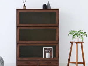 MIRANS 3-door 2-drawer cabinet CHM140100 Model 3D