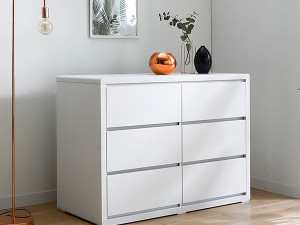 ELEV 1200 3 tier white big storage chest of drawers 3D 模型