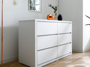 ELEV 1200 3 tier white big storage chest of drawers 3D 模型