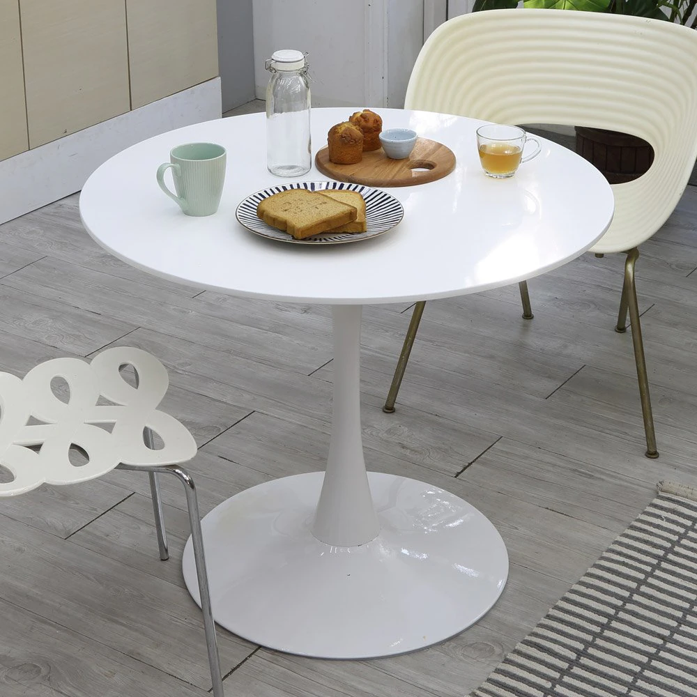 Florence White Round Table Dining Table 800 3D Model .c4d .max .obj .3ds .fbx .stl .blend 