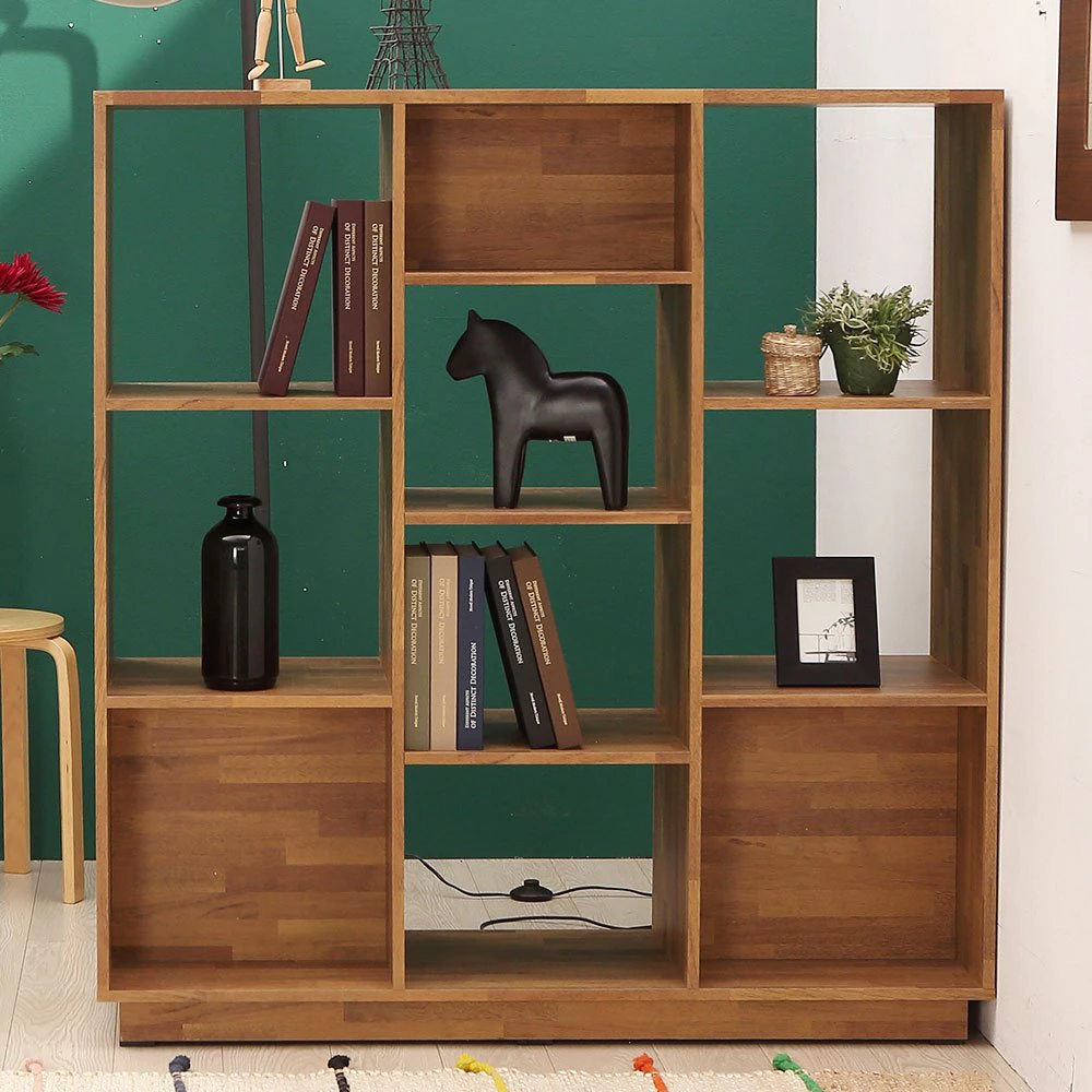 3 tier front open partition bookcase 3D Model .c4d .max .obj .3ds .fbx .stl .blend 