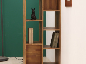 3 tier front open partition bookcase Modello 3D