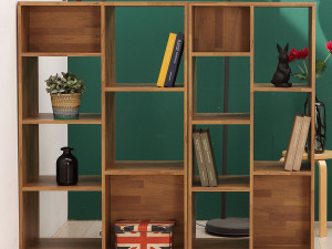 3 tier front open partition bookcase Modello 3D