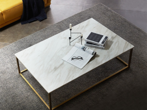 Amelie Marble Marble Gold Sofa Table 3D Model