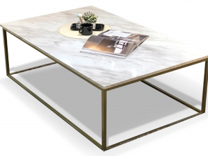 Amelie Marble Marble Gold Sofa Table Modelo 3D