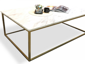 Amelie Marble Marble Gold Sofa Table Modelo 3D