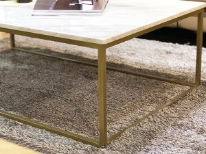 Amelie Marble Marble Gold Sofa Table Modelo 3D