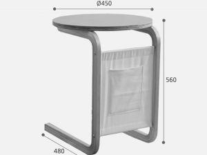 Solid wood pocket side table Modelo 3D