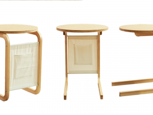 Solid wood pocket side table Modelo 3D
